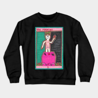 The Magician. Tarot. Outsider Art Crewneck Sweatshirt